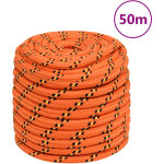 The living store - corde de bateau orange 18 mm 50 m polypropylne - corde de bateau - corde polypropylene ...