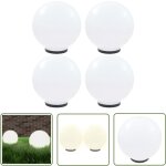 The living store lampes  led sous forme de boule 4 pcs sphrique 40 cm pmma - lumieres exterieures - ...