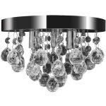 The living store - lustre suspendu design de cristal chrome - plafonnier cristal - lustre cristal - luminaire ...
