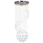 The living store plafonnier avec perles de cristal argent spirale g9 - luminaire suspendu - plafonnier ...