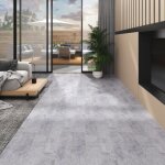 Dalles de plancher pvc 4, 46 m 3 mm autoadhsif gris ciment - carrelage pvc - dallettes de sol - planchers ...