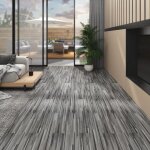 Planches de plancher pvc 5, 02 m 2 mm autoadhsif gris ray - carrelage pvc - planchers pvc - revtement ...