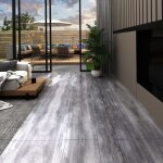 Dalles de plancher pvc autoadhésif 5, 21 m² 2 mm gris bois mat - parquet imitation bois - carrelage pvc ... Dalles de plancher pvc autoadhésif 5, 21 m² 2 mm gris bois mat - parquet imitation bois - carrelage pvc ...
