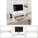 The living store - support de moniteur blanc brillant 42x24x13cm bois d'ingénierie - support tv - meuble ... The living store - support de moniteur blanc brillant 42x24x13cm bois d'ingénierie - support tv - meuble ...