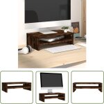 The living store - support de moniteur chêne fumé 42x24x13 cm bois d'ingénierie - support de moniteur ... The living store - support de moniteur chêne fumé 42x24x13 cm bois d'ingénierie - support de moniteur ...
