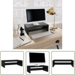 The living store - support de moniteur noir 42 x 24 x 13 cm bois d'ingénierie - support tv - meuble tv ... The living store - support de moniteur noir 42 x 24 x 13 cm bois d'ingénierie - support tv - meuble tv ...