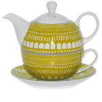 Th�i�re �go�ste blanche et anis en porcelaine 0. 25 l