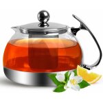 Th�i�re avec passoire th� en acier inoxydable verre 1, 2 litres boisson chaude froide gla�on