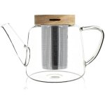 Th�i�re en verre et couvercle en bois 680ml, gustave