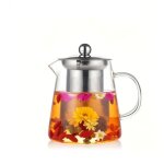 Th�i�re en verre avec filtre en acier inoxydable, th�i�re en verre borosilicate, r�cipient transparent ...