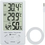 Thermo - hygrom�tre num�rique lcd pour int�rieur et ext�rieur, mesure de la temp�rature et de l'humidit�. ...