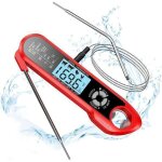 Thermom�tre cuisine, avec double sonde & fil long lcd thermom�tre cuisson �lectronique � lecture instantan�e, ...