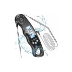 Linghhang - thermometre cuisine, lecture instantan thermometre cuisson avec 102cm pliable sonde, rtroclaira ...