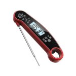 Thermometre cuisine avec sonde pliables, 3s lecture instantan thermomtre digital, rtroclairage lcd ...