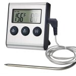 Thermom�tre de cuisson pour viande, 0 � 250 �c, sonde de temp�rature de cuisine, avec �cran lcd pour ...