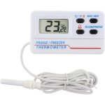 Thermomètre digital de réfrigérateur ou de congélateur - avec alarme - fonction max min - câble de 1, ... Thermomètre digital de réfrigérateur ou de congélateur - avec alarme - fonction max min - câble de 1, ...