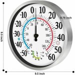 Thermomtre extrieur 12  grands chiffres - 2 en 1 thermomtre intrieur extrieur sans fil hygromtre ...