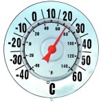 Thermom�tre ext�rieur maximex � 18 cm ventouse sans mercure en plastique transparent facile � lire avec ...