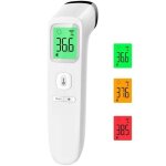 Thermom�tre frontal infrarouge sans contact b�b� adulte num�rique lcd pr�cise alarme fi�vre m�moire muet ...