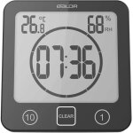Thermomtre hygromtre lcd numrique - minuterie de douche rveil pour salle de bain
