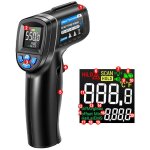 Thermom�tre infrarouge, - 50�c?550�c sans contact thermom�tre laser avec �cran couleur lcd pour cuisine ...