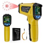 Thermomtre infrarouge laser et sonde pistolet ir temperature sans contact lcd - 50c800c rglable alarme ...