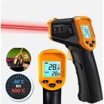 Thermometre laser, - 50 � c 500 � c thermom�tre infrarouge sans contact avec emissivit� r�glable, thermometre ...