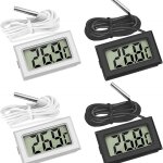 Thermom�tre num�rique avec sonde externe �tanche pour r�frig�rateur, cong�lateur et aquarium, 4 pi�ces ...
