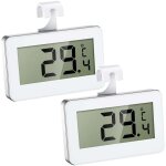 Thermom�tre r�frig�rateur, 2 pi�ces mini thermom�tre de cong�lateur avec ecran lcd facile � lire, thermom�tre ...