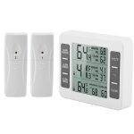 Thermomtre de rfrigrateur  alarme sonore numrique sans fil avec capteur 2 pices affichage min / ...