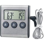 Thermom�tre � sonde tp700, thermom�tre �lectronique pour barbecue, minuterie, alarme, alliage d'aluminium ...