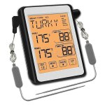 Thermomtre  viande numrique  double sonde pour four de cuisine avec sonde de qualit commerciale ...