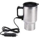 Thermos �lectrique 450ml, tasse de chauffage de voyage tasse chauffante en acier inoxydable pour voiture ...