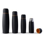 Thermos liquides doux acier inoxydable noir - 350 ml