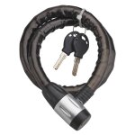 Thirard - antivol � cl� scorp, c�ble blind� acier, moto, 18mmx1m, 2 cl�s, noir