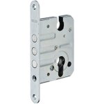 Boitier de serrure encastrable à cylindre pour porte d'entrée, axe 50mm, bouts ronds, 3 pênes, zingué ... Boitier de serrure encastrable à cylindre pour porte d'entrée, axe 50mm, bouts ronds, 3 pênes, zingué ...