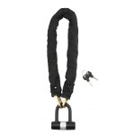 Thirard - cha�ne acier gain� nylon loops, v�lo, moto, barri�res, 0. 9m, noir, cadenas, 2 cl�s