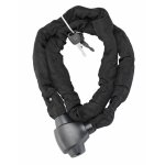 Thirard - cha�ne acier gain� nylon loops, v�lo, moto, barri�res, 1. 5m, noir, 2 cl�s