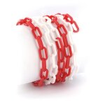 Chaine de signalisation 6mm x 2, 5m, rouge / blanc thirard