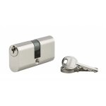 Cylindre de serrure double entr�e ovale, 30x30mm, laiton, anti - arrachement, 3 cl�s - thirard