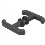 Ensemble de poignes pour porte de garage, carr 8mm, noir - thirard