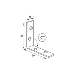 Thirard - equerre de renfort pour porte, 50x50x15mm, acier zingu�