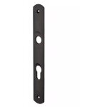 Plaque de propret pour serrure encastrable de portail, noir - thirard