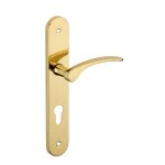 Thirard ? poign�e de porte d'entr�e � cylindre dionysos ? acier embouti ? finition laiton ? entraxe 70mm ...