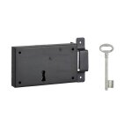 Thirard - serrure horizontale en applique  cl pour porte de cave, pne seul, droite, axe 80mm, 140x80mm, ...