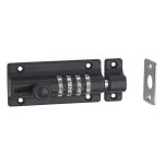 Targette � combinaison, 4 chiffres, p�ne rond coulissant, g�che fournie, noir - thirard