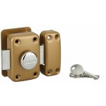 Thirard - verrou � bouton apache avec plaque de renfort pour porte d'entr�e, cylindre 45mm, acier, 3 ...