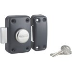 Thirard - verrou  bouton apache pour porte d'entre, cylindre 45mm, acier, 3 cls, anthracite