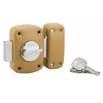 Thirard - verrou � bouton corvette pour porte d'entr�e, cylindre 50mm, acier, 3 cl�s, �poxy bronze