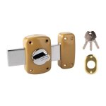 Thirard - verrou � bouton corvette pour porte de garage, cylindre 30mm, p�ne 160mm, acier, 3 cl�s, �poxy ...